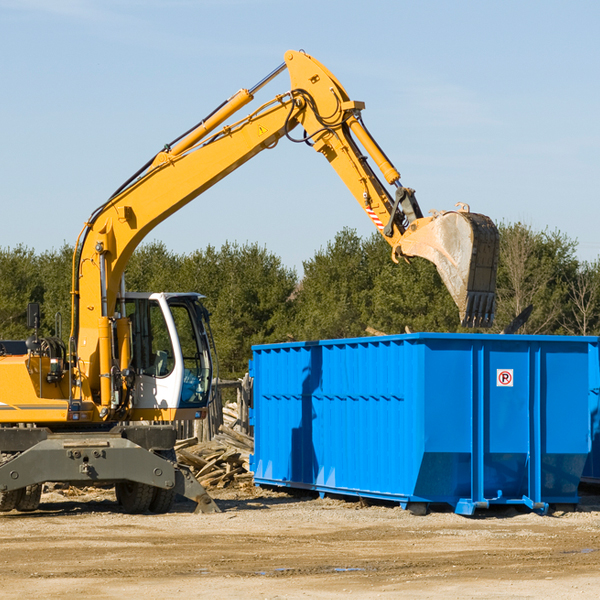 are there any restrictions on where a residential dumpster can be placed in Fairmount